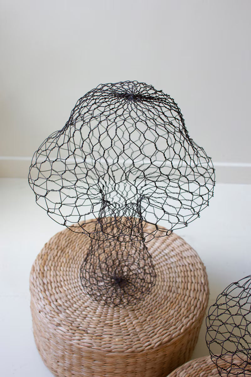Set of 3 Wire Mushrooms