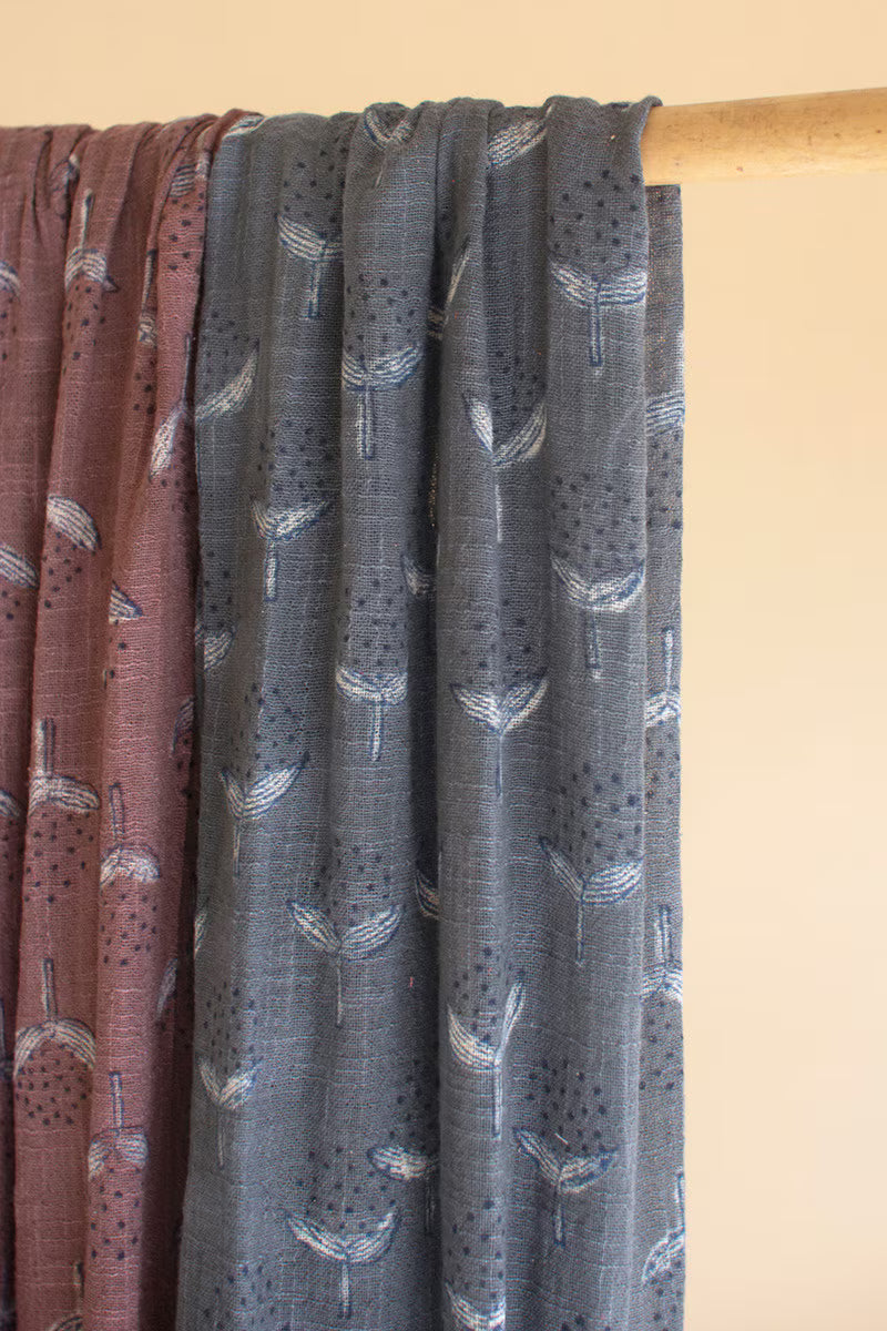 Set of 4 Block-Printed Scarves