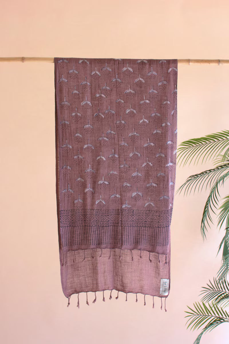 Set of 4 Block-Printed Scarves