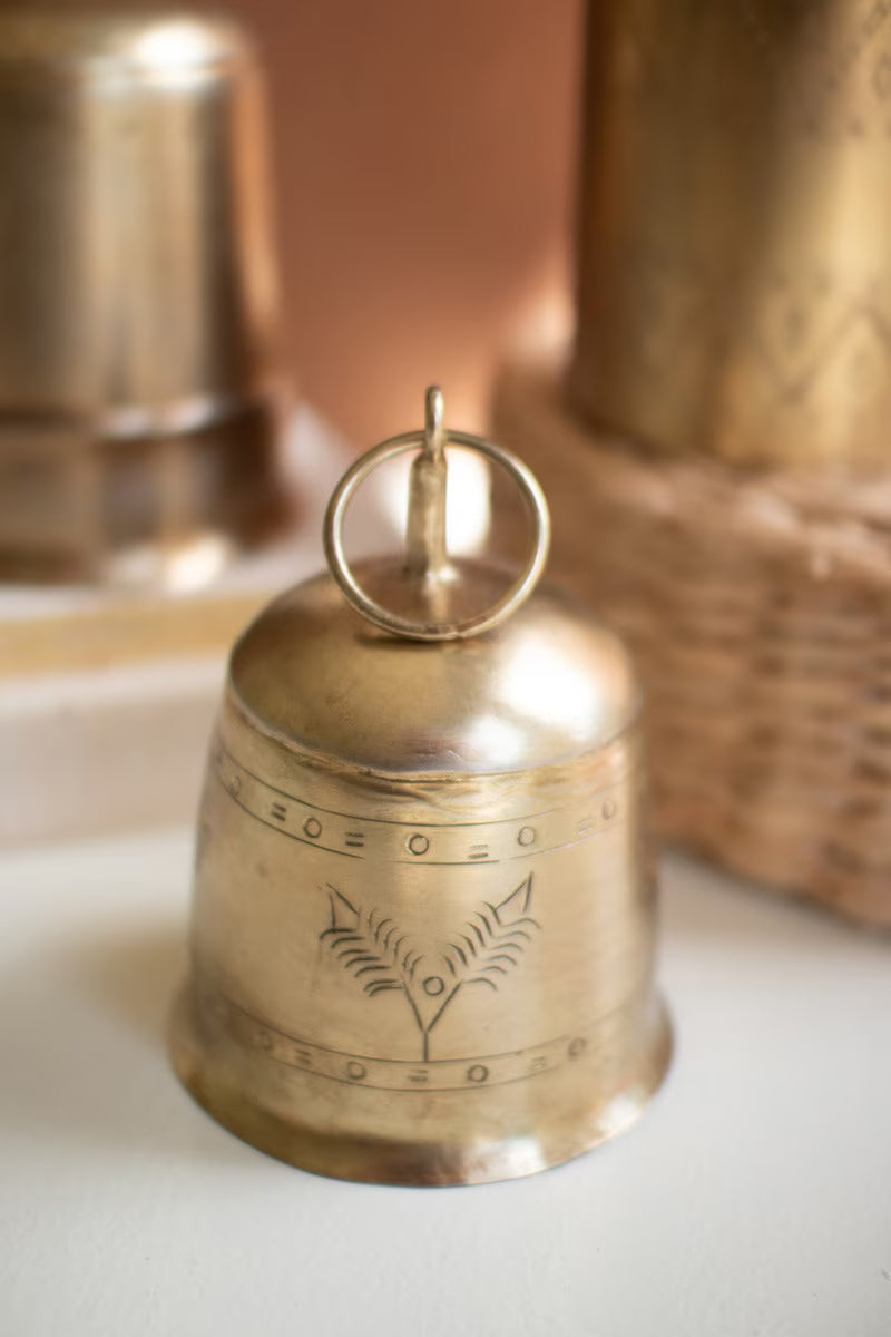 Set of 3 Antique Brass Finish Bells