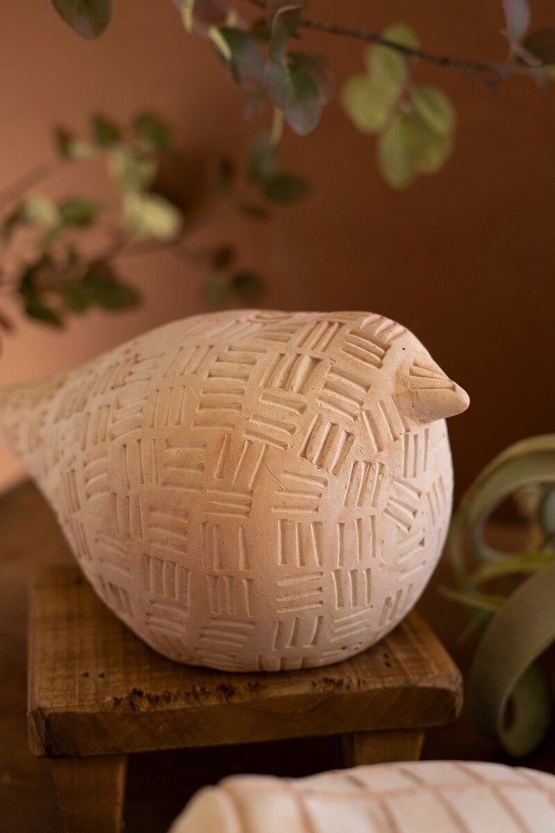 Set of 2 Terracotta Birds