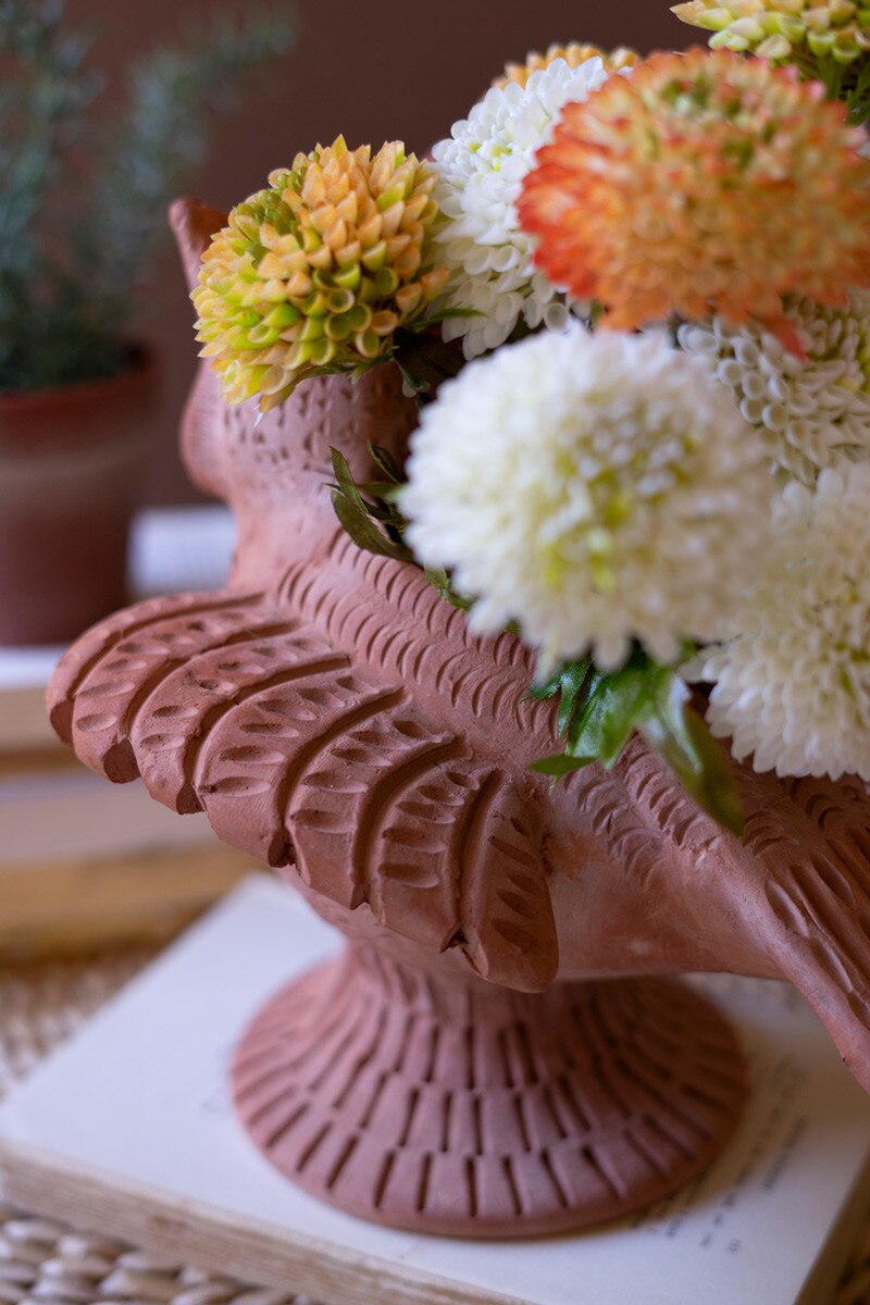 Terracotta Owl Planter