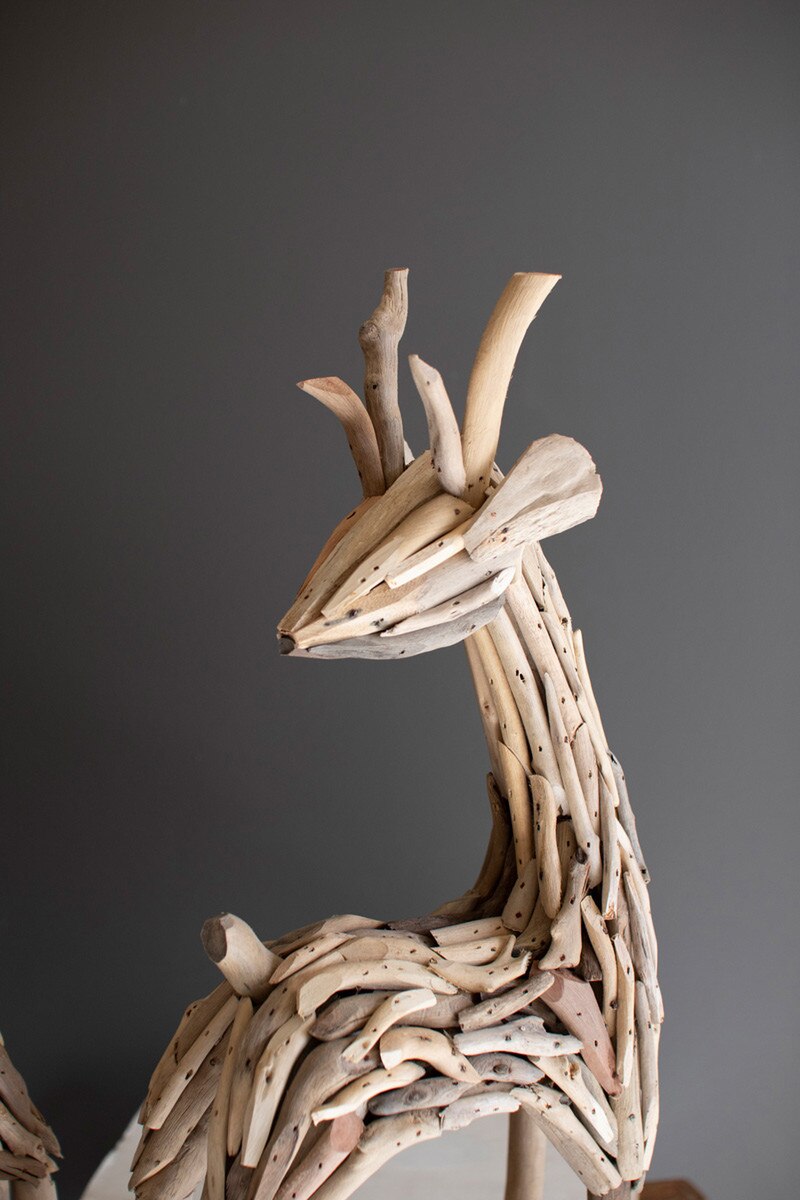 Set of 2 Driftwood Reindeer