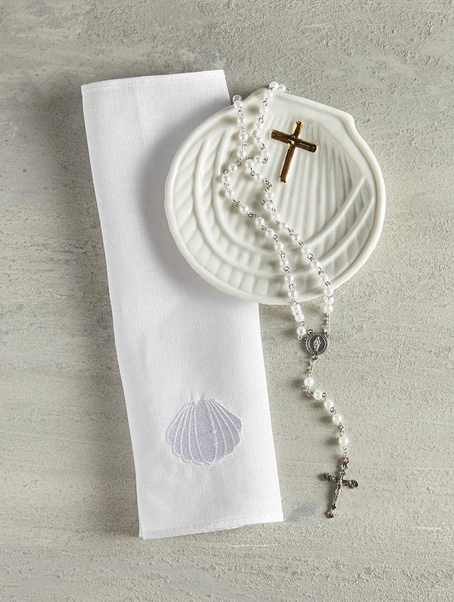 Baptismal Napkin With Shell