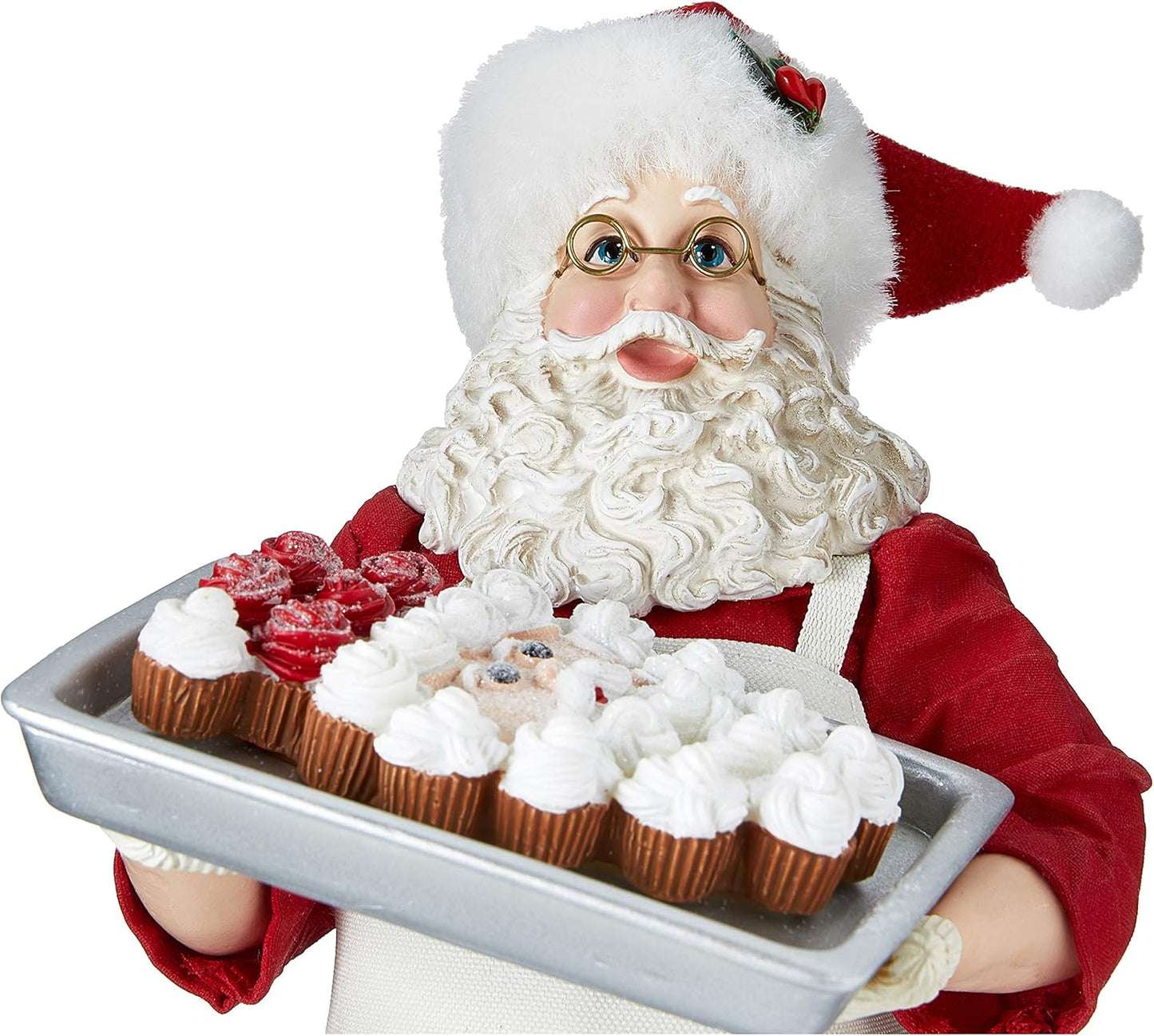 10.5-Inch Fabriche Tray Face Cake Santa