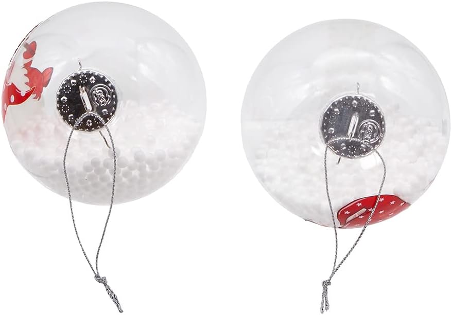 Glass Transparent Gnome 6-Piece Ball Ornament Set