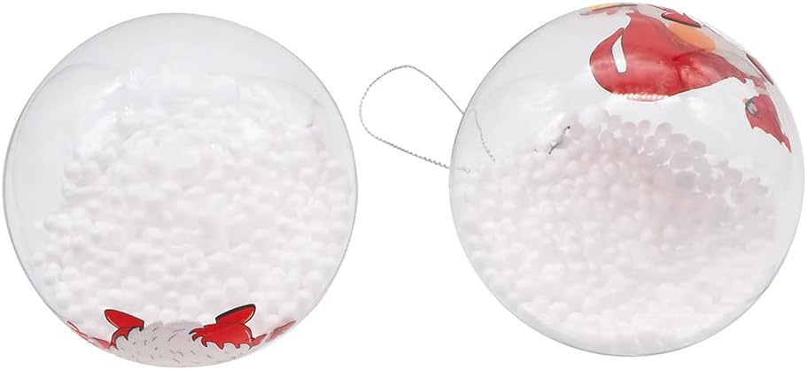 Glass Transparent Gnome 6-Piece Ball Ornament Set