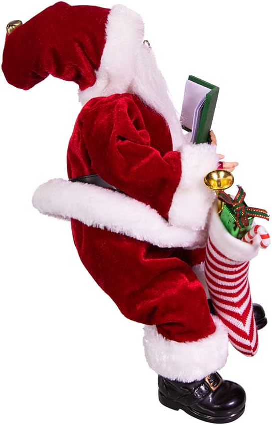 16-Inch Kringle Klaus Book And Stocking Santa