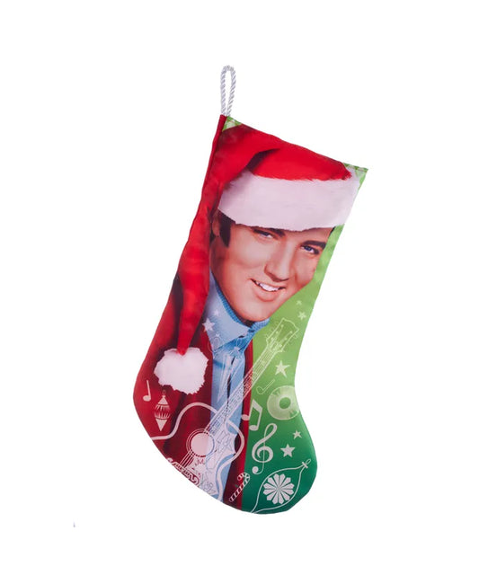 Elvis Presley With Santa Hat Stocking