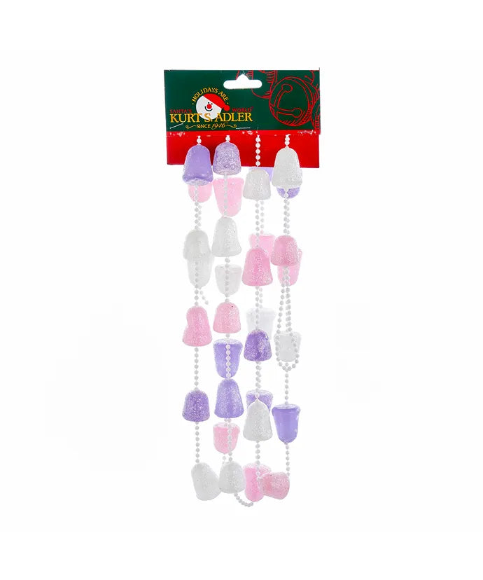 Pink, Purple And White Glittered Gum Drop Garland