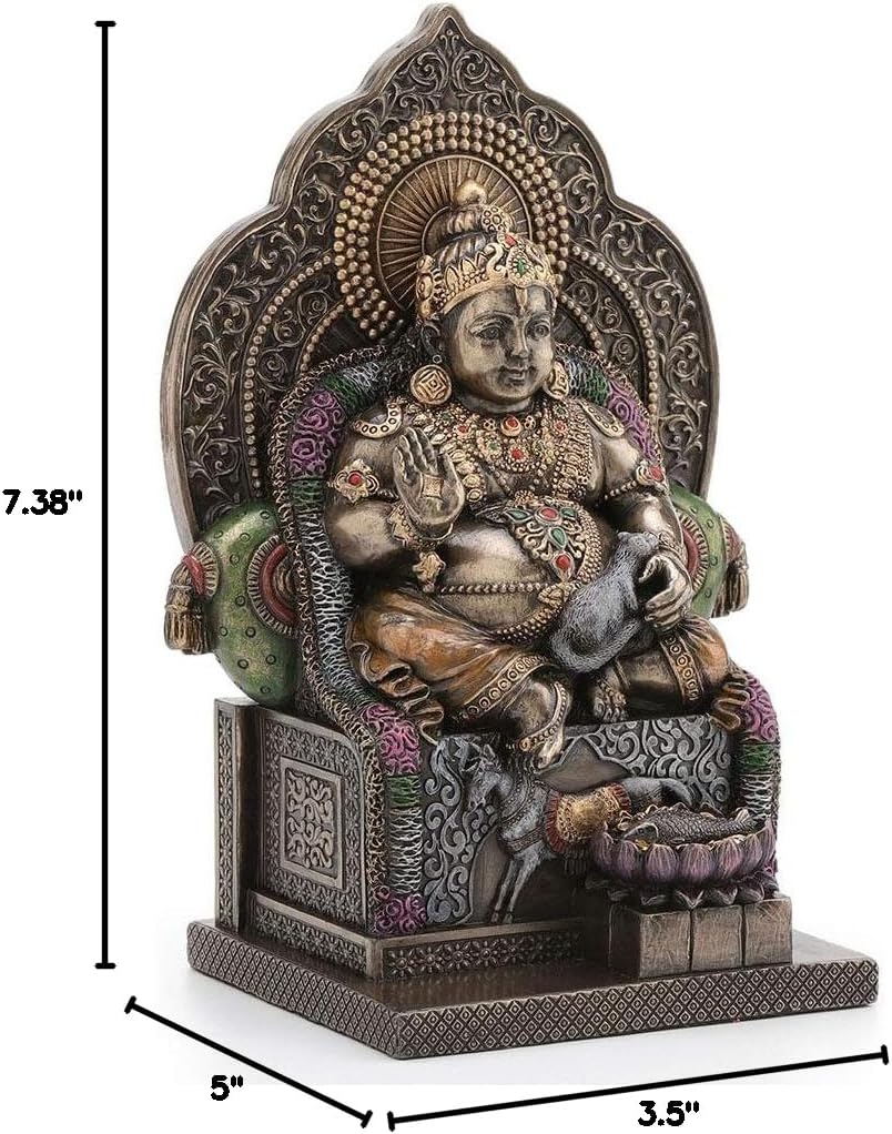 Lord Kubera Hindu God Of Wealth Figurine