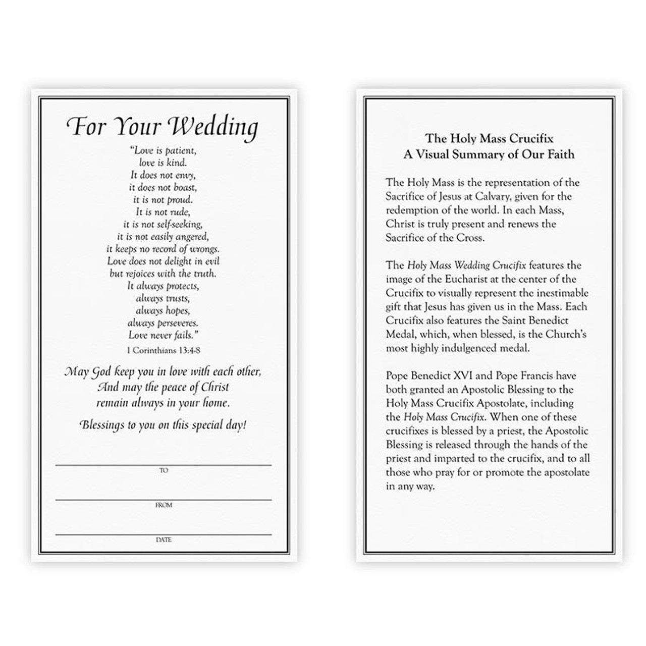 Holy Mass Wall Crucifix 8" H Wedding