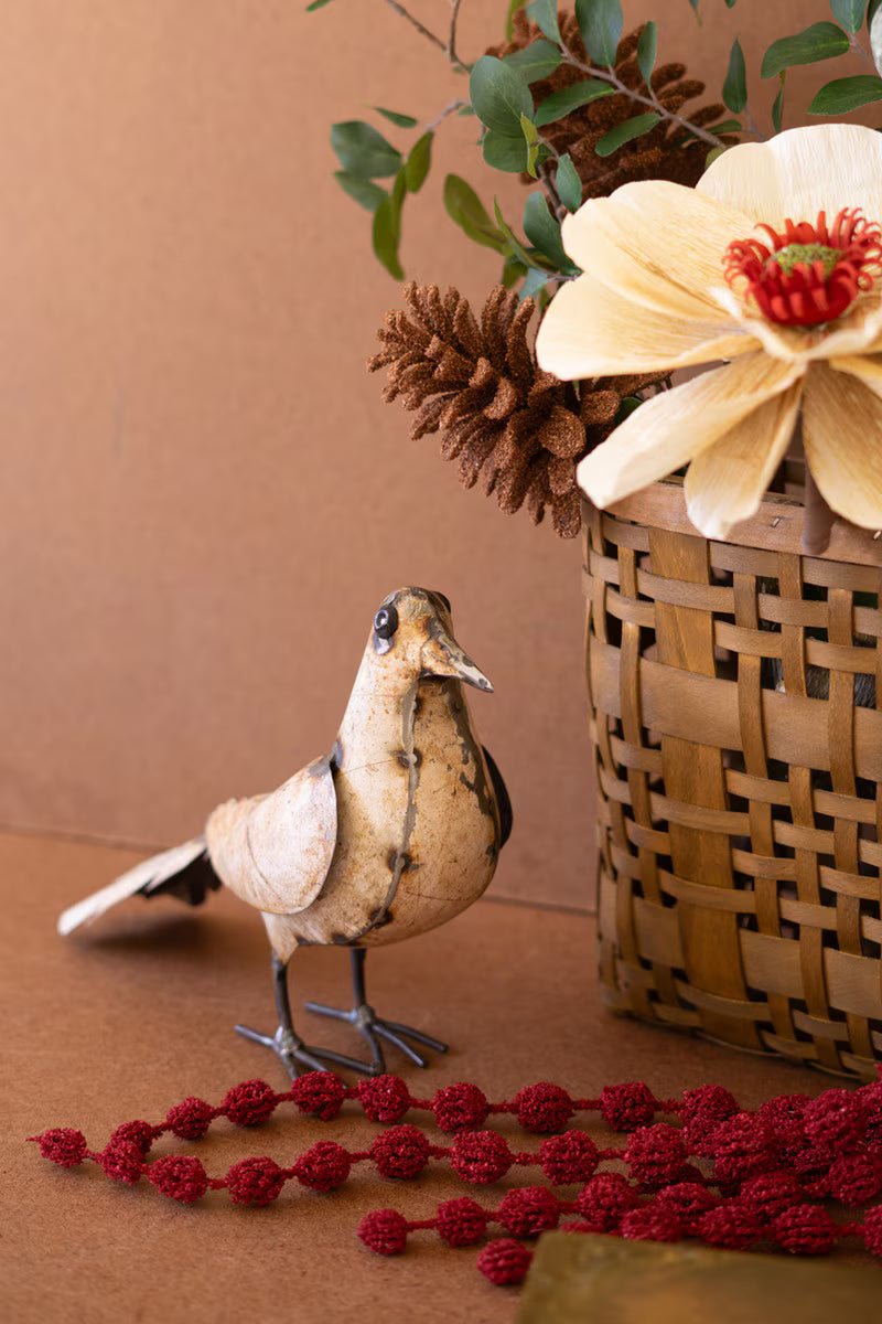 Set of 2 Recycled Metal Pigeons