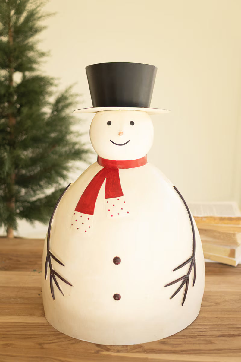 Large Painted Metal Snowman