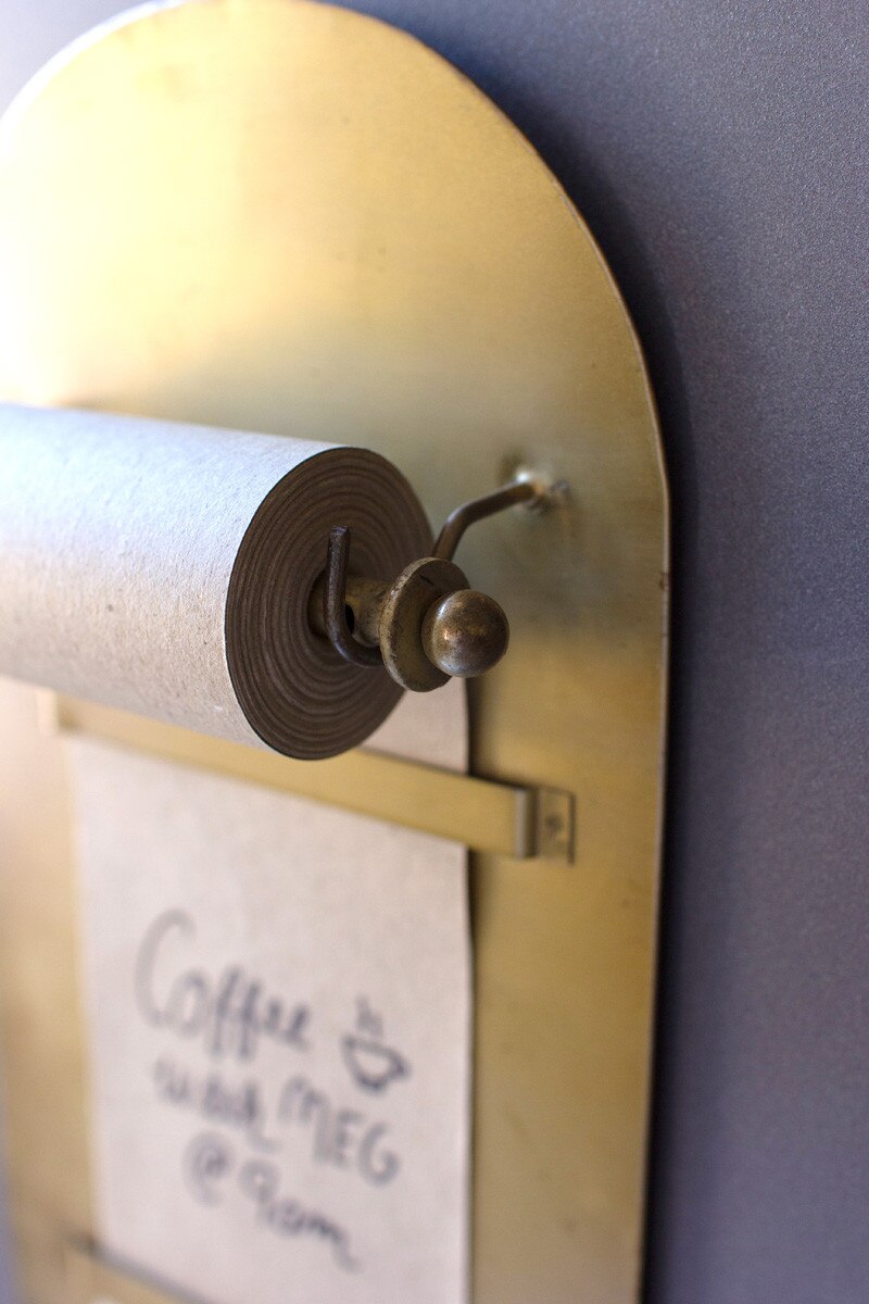 Antique Brass Magnetic Note Roll Antique Brass Magnetic Note Roll