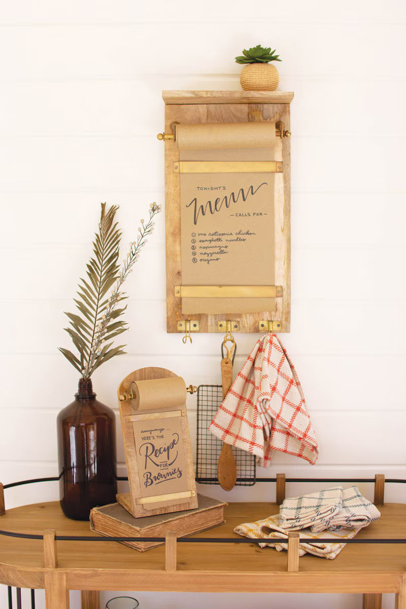 Wooden Table Top Note Roll