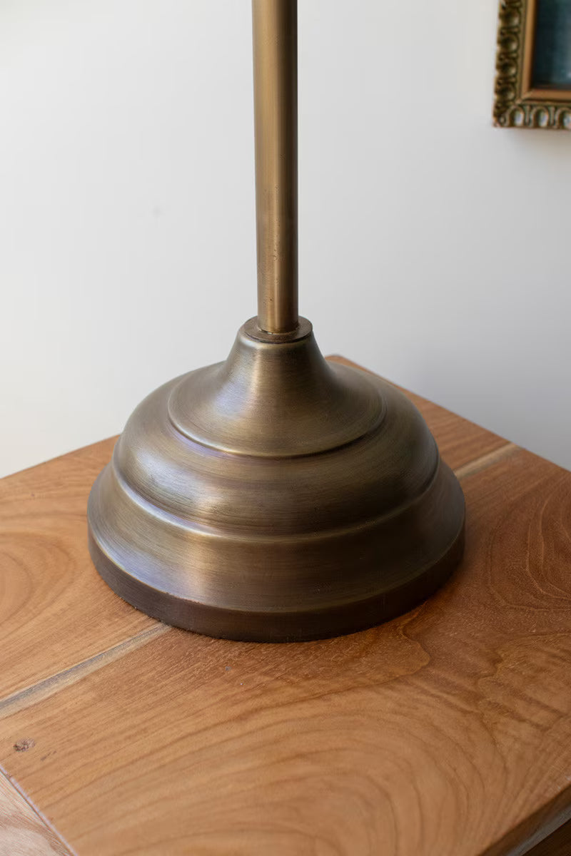 Antique Gold Table Lamp with Metal Shade