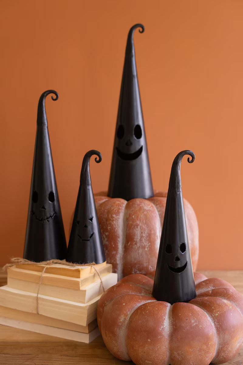 Set of 4 Halloween Hat Jack-O-Lanterns