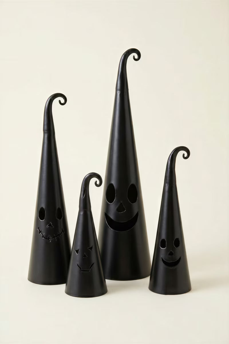 Set of 4 Halloween Hat Jack-O-Lanterns