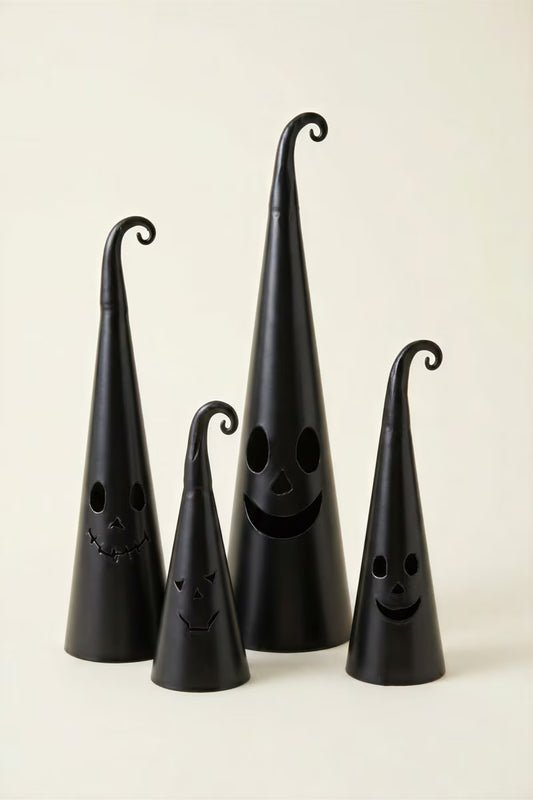 Set of 4 Halloween Hat Jack-O-Lanterns