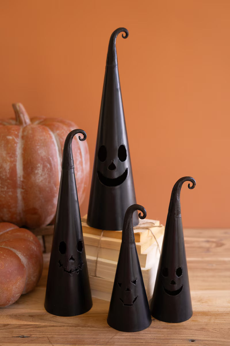 Set of 4 Halloween Hat Jack-O-Lanterns