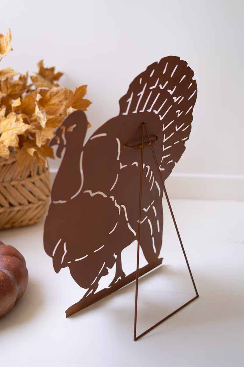 Rustic Metal Thanksgiving Turkey Stand