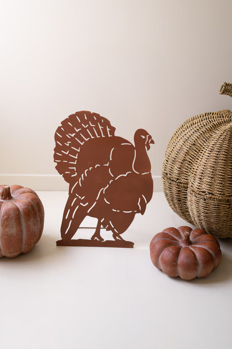 Rustic Metal Thanksgiving Turkey Stand