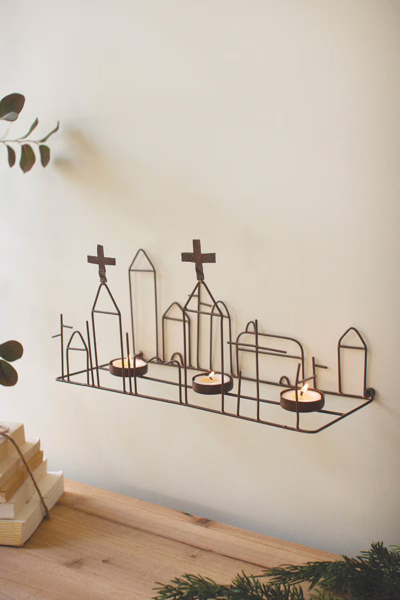 Wire Wall Triple T-Lite Sconce