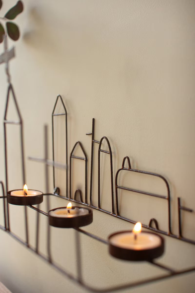 Wire Wall Triple T-Lite Sconce