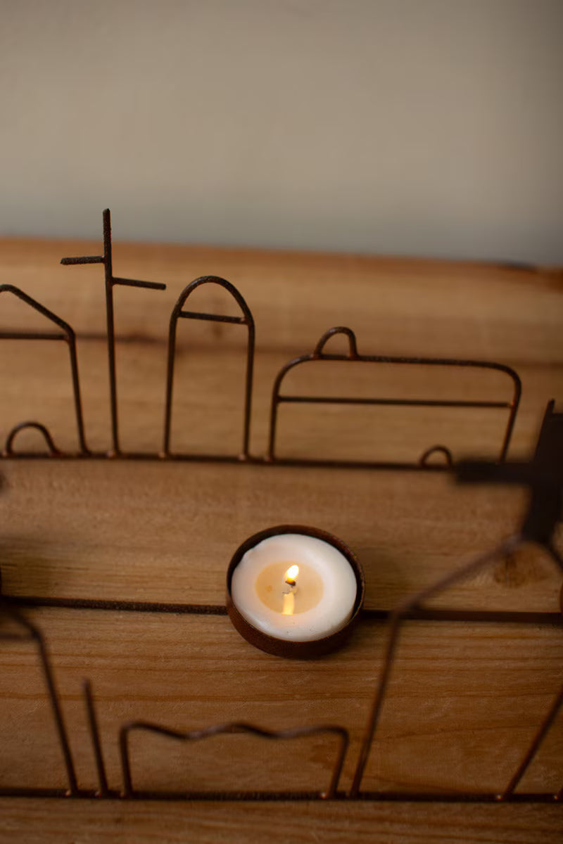 Wire Wall Triple T-Lite Sconce