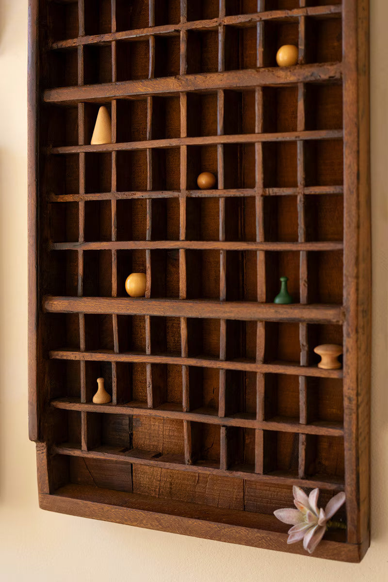 Antique Wooden Printer's Tray