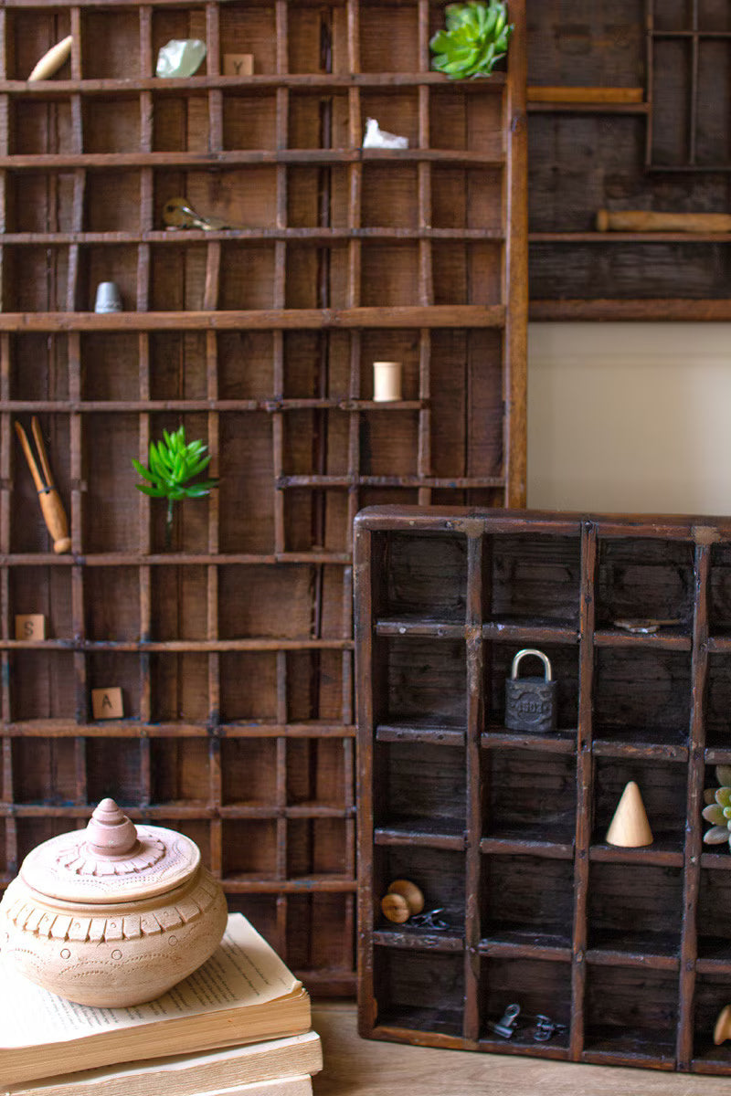 Antique Wooden Printer's Tray