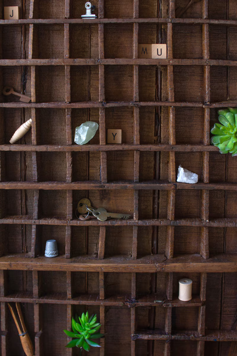 Antique Wooden Printer's Tray