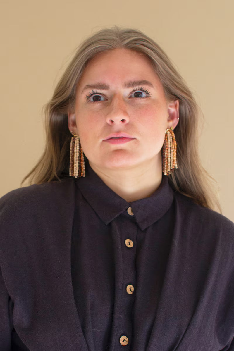 Mango Wood Beaded Earrings