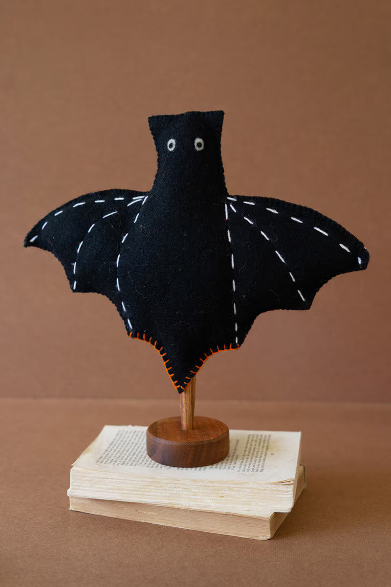 Felt Halloween Bat on a Base