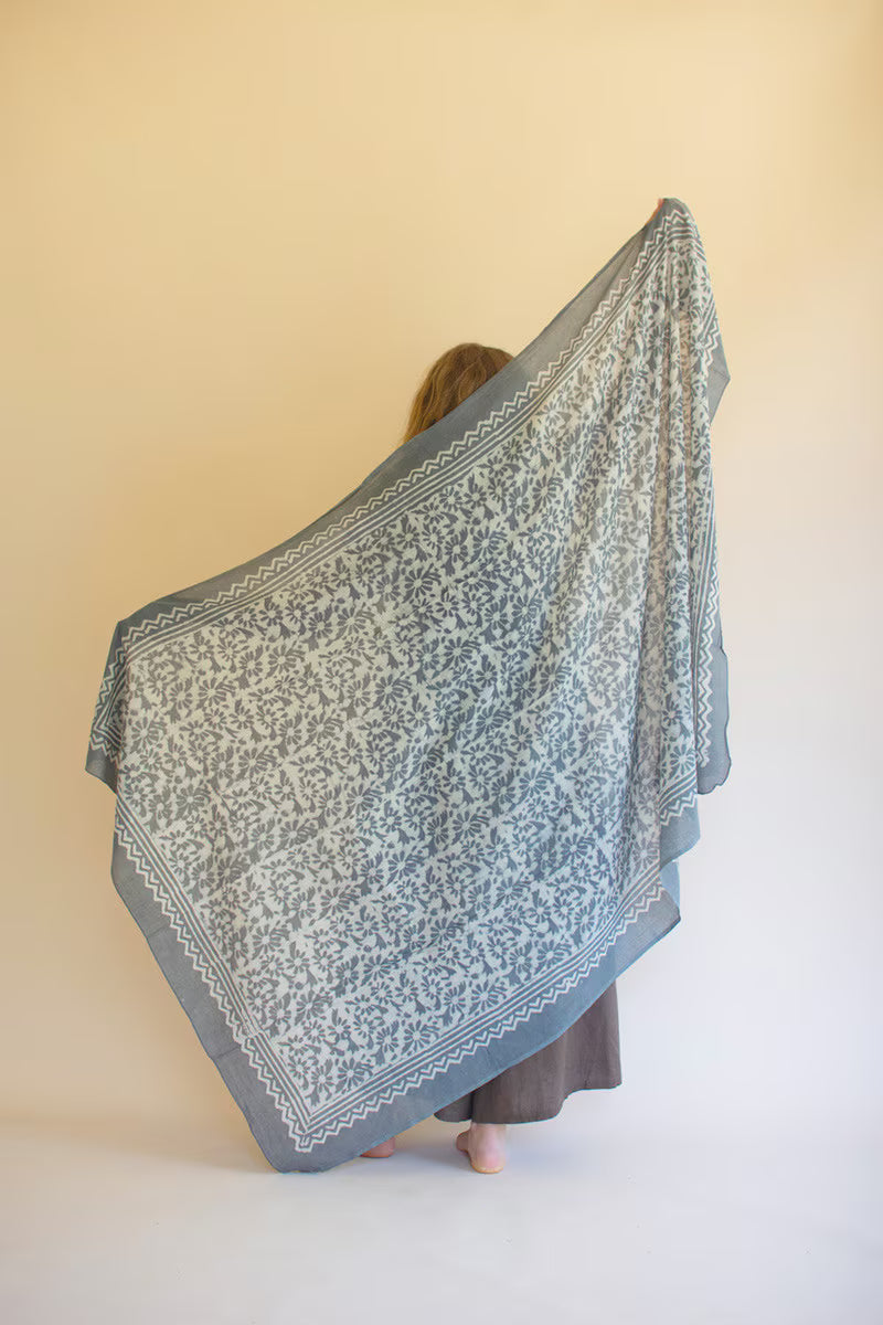 Set of 4 Mudblock-Printed Scarves