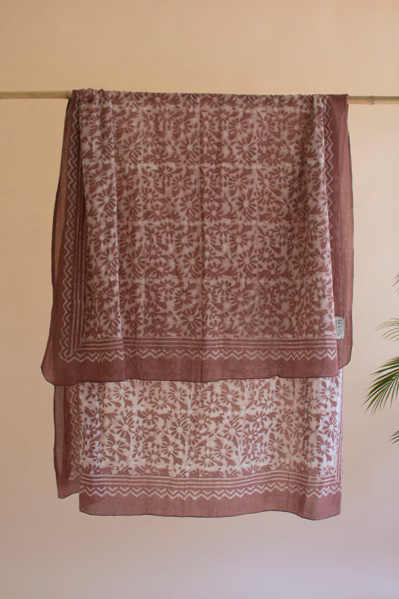 Set of 4 Mudblock-Printed Scarves