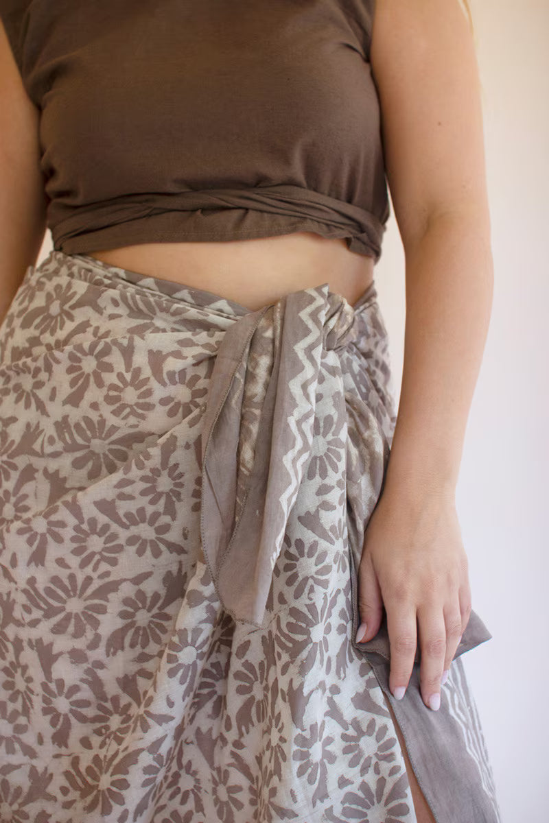 Set of 4 Mudblock-Printed Scarves