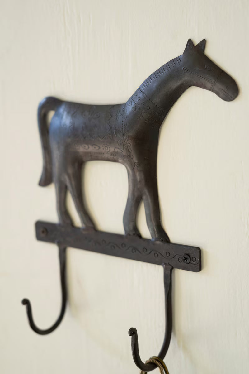 Hammered Iron Horse Hook