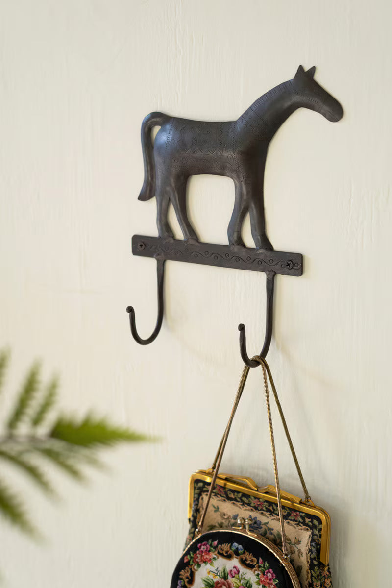 Hammered Iron Horse Hook