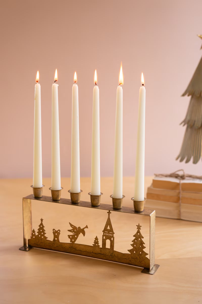 Antique Gold Table Top Christmas Candelabra