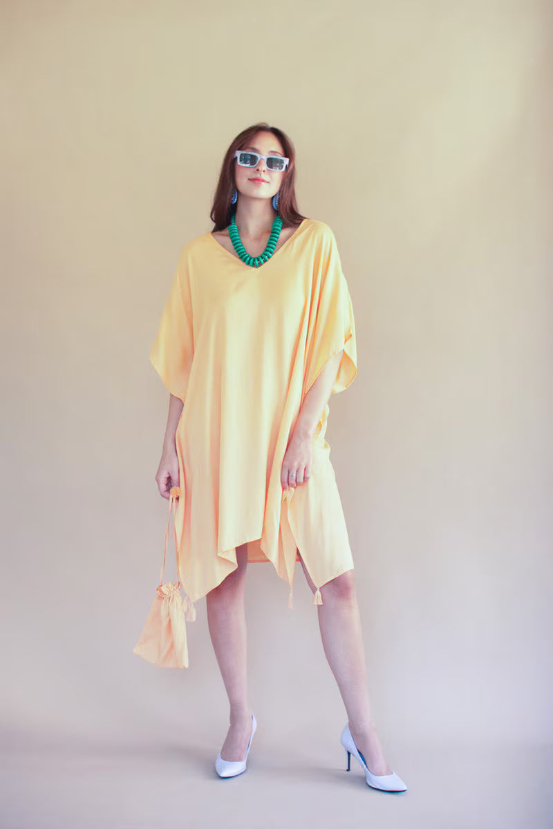 Cumin Kaftan with Matching Bag