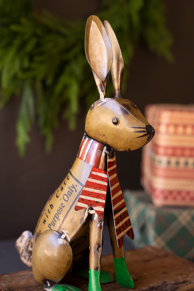 Set of 3 Recycled Metal Christmas Woodland Critters