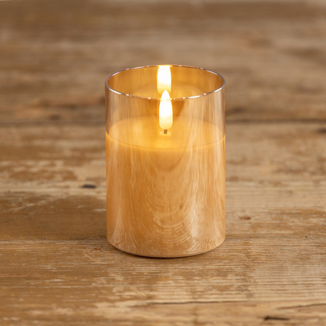 4" Champagne Glass 3d Flame Candle