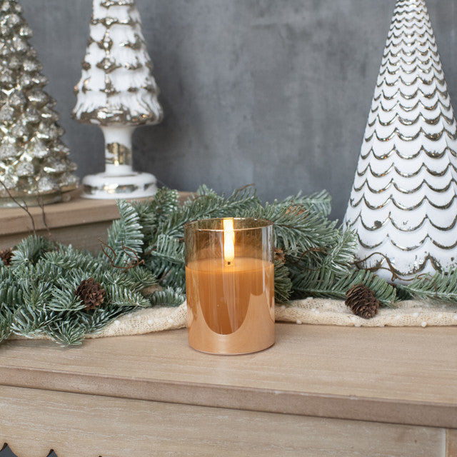 4" Champagne Glass 3d Flame Candle
