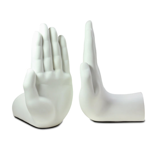 Danya B. White "Hands" Bookend Set of 2