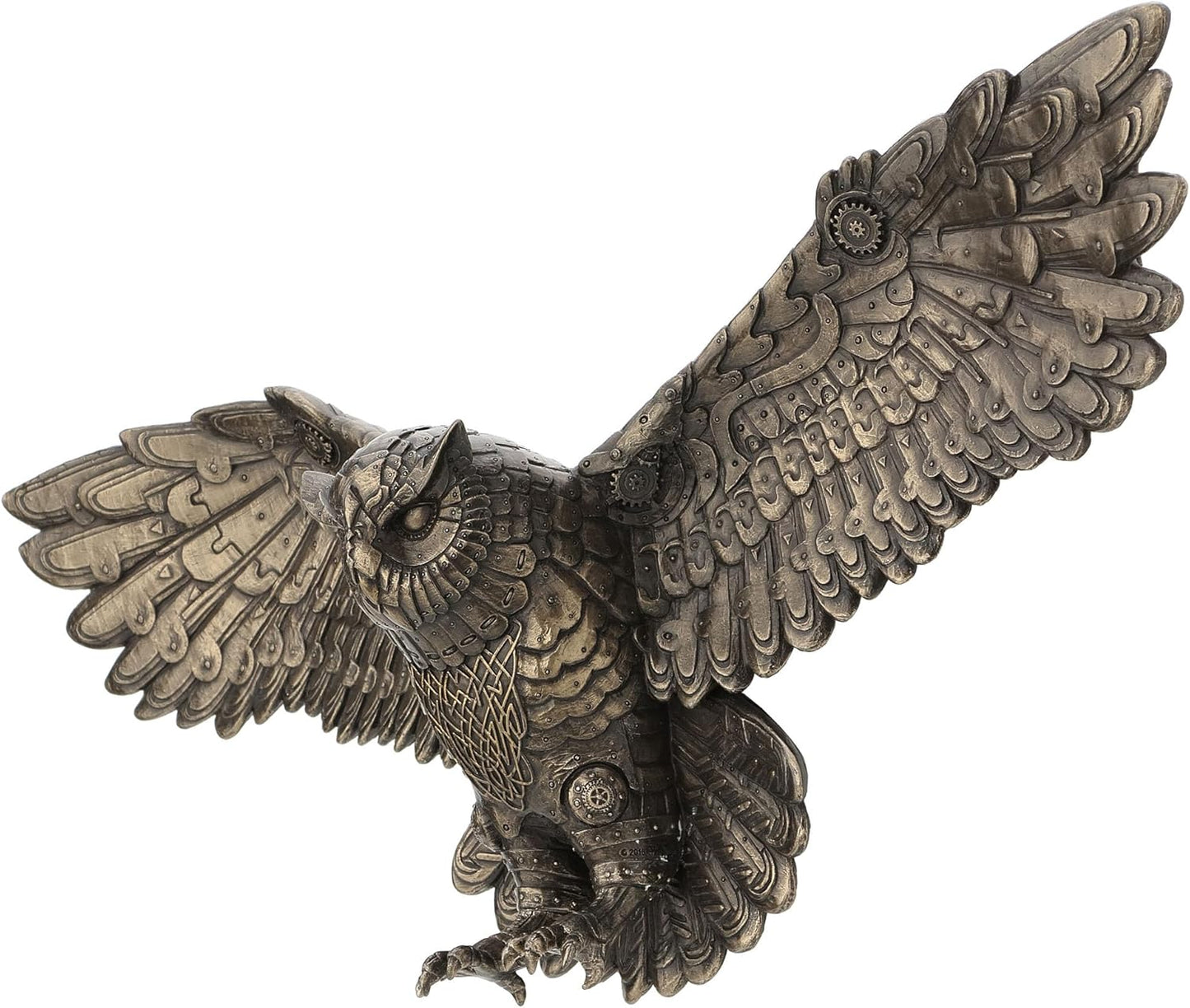 Flying Steampunk Owl Wall Plaque