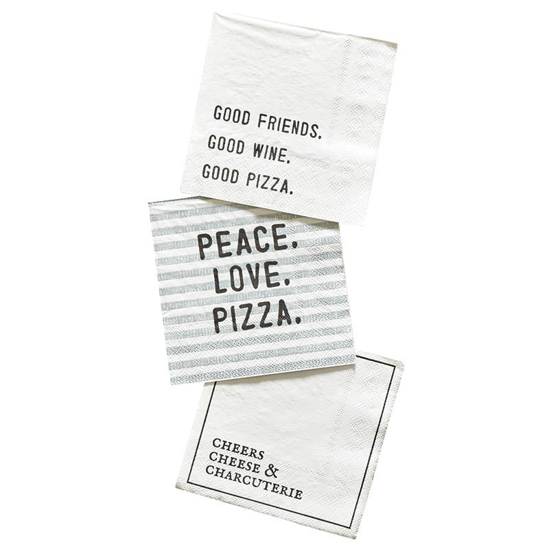 Santa Barbara Design Studio Paper Beverage Napkins White & Black