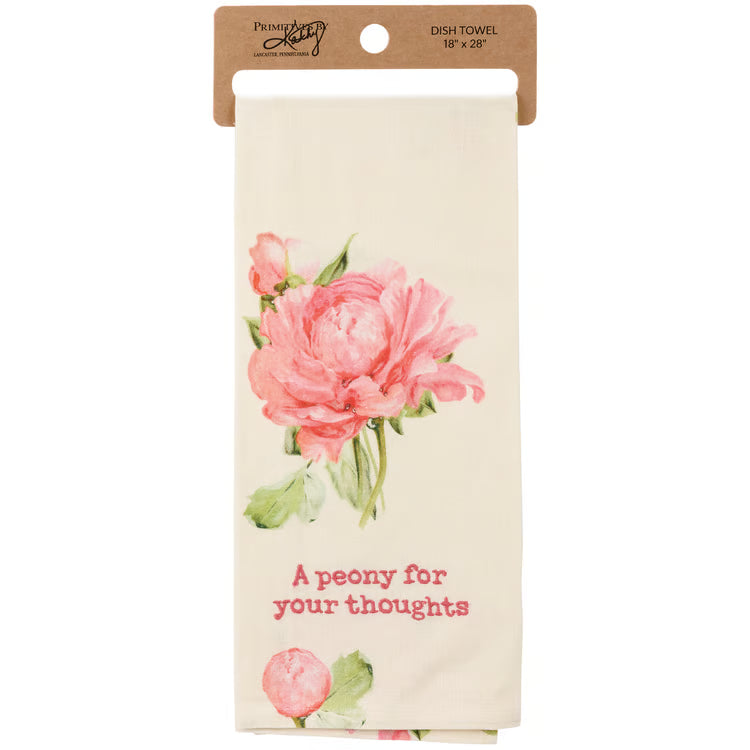 A Peony For Your Thoughts Kitchen Towel