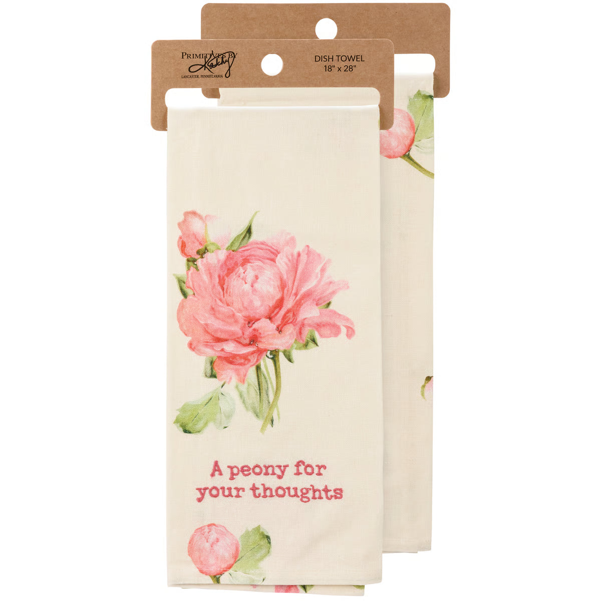 A Peony For Your Thoughts Kitchen Towel